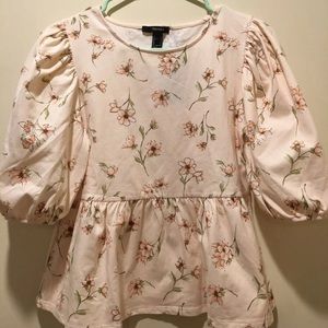 Forever 21 Floral Knit Top